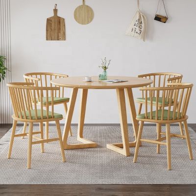 Eettafel van massief hout in Nordic-stijl voor huishoudelijk meubilair in het ziekenhuis in rechthoekige vorm