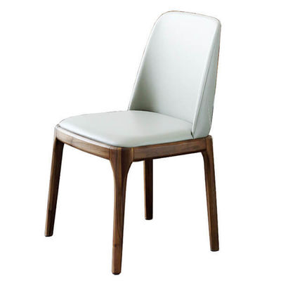 Moderne Nordic Leisure Back Stof Teak Massief Hout Eetstoel voor meubels van koffiewinkels en restaurants