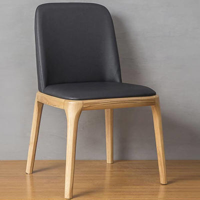 Moderne Nordic Leisure Back Stof Teak Massief Hout Eetstoel voor meubels van koffiewinkels en restaurants
