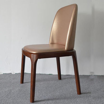 Moderne Nordic Leisure Back Stof Teak Massief Hout Eetstoel voor meubels van koffiewinkels en restaurants
