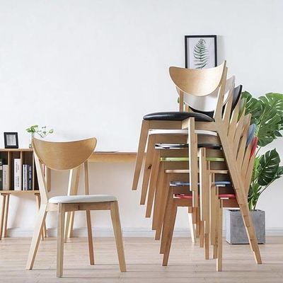 Solid Wood Antieke gesneden High Back Bent Birch Eetstoelen voor Coffee Shop Zittingen Collectie