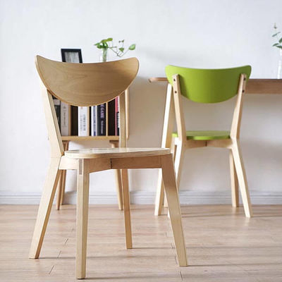 Solid Wood Antieke gesneden High Back Bent Birch Eetstoelen voor Coffee Shop Zittingen Collectie
