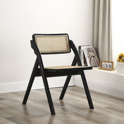 Postverpakking Modern ontwerp vouwbare houten rattan restaurantstoelen voor huishoudelijk meubilair