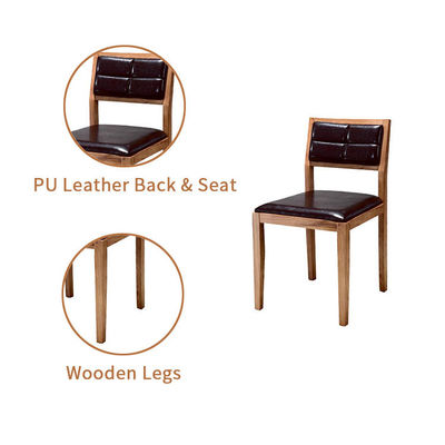 Verstelbare duurzame en trendy handvat stoel Natuurlijke houten koffie stoel met kussen Eetkamer stoel frames in bulk