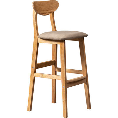 Barkruk van gepoleerd massief hout in vintage-stijl voor pubs W38*D44*H101 cm
