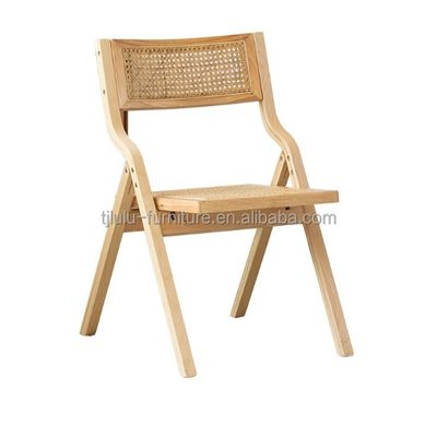 Houten rottang vouwwoning Eetkamer Stoelen Moderne design stijl voor eetkamer meubels en massief houten constructie