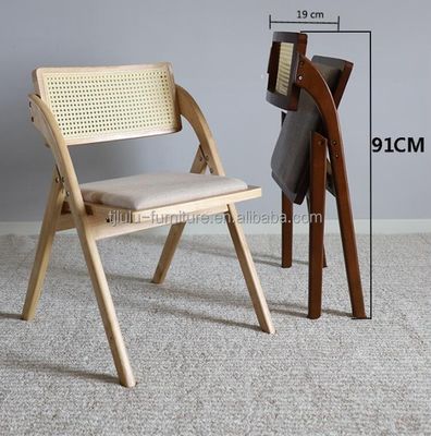 Houten rottang vouwwoning Eetkamer Stoelen Moderne design stijl voor eetkamer meubels en massief houten constructie