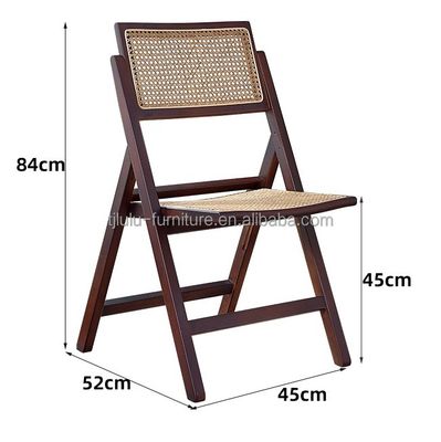 Postverpakking Solid hout rotan vouwstoel voor de decoratie van het Noordelijk restaurant