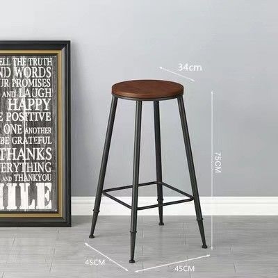 Home Bar Rustieke metalen raam Eettafels Hoog rechthoekig Hout Keuken Bar Tafel kruk