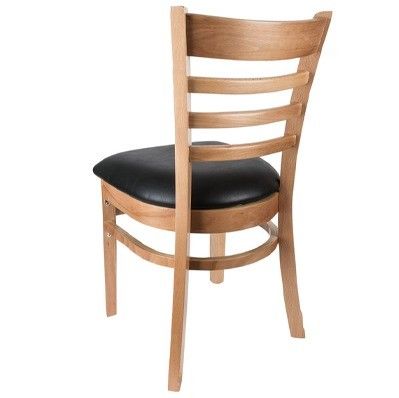 Moderne stoel met stoffoam sponzenhoes Houten stoel voor hotel eetkamer van massief hout