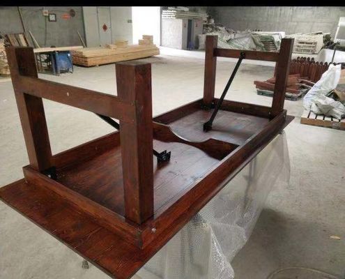 Postverpakking Y Houten opvouwbare tafel te huur bij bruiloften en feesten