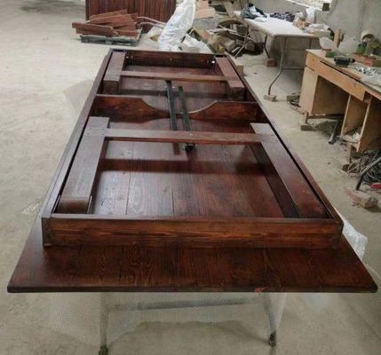 Postverpakking Y Houten opvouwbare tafel te huur bij bruiloften en feesten