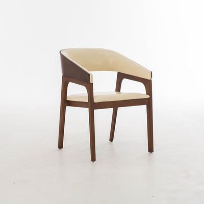 Nordic Solid Wood Design Presidentstoel Zwart Lederen Meubelen Opmerking fauteuil Stoel Voor Restaurant Garantie Eén Jaar