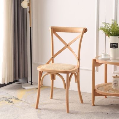 Solid houten kruis rug bruiloft Houten stoel voor evenementen met op maat gemaakte ontwerpen