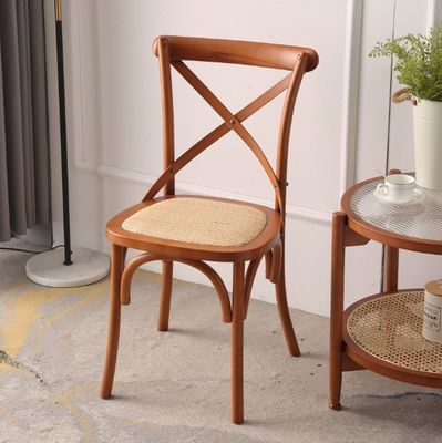 Solid houten kruis rug bruiloft Houten stoel voor evenementen met op maat gemaakte ontwerpen