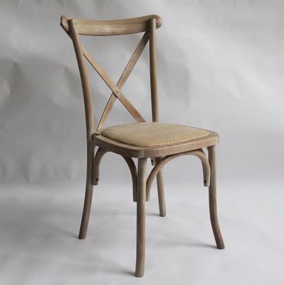 Solid houten kruis rug bruiloft Houten stoel voor evenementen met op maat gemaakte ontwerpen