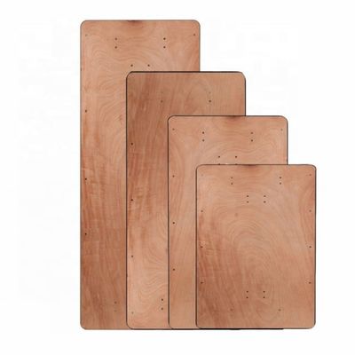 Buitenhoekige rechthoekige massief houten banket Huwelijk Hotel Opvouwbare eettafels in modern ontwerp voor bruiloften en hotels