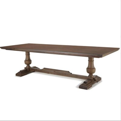 120cm*60cm*75cm Vintage Countryside Centre Eettafel met gebogen dennenhout