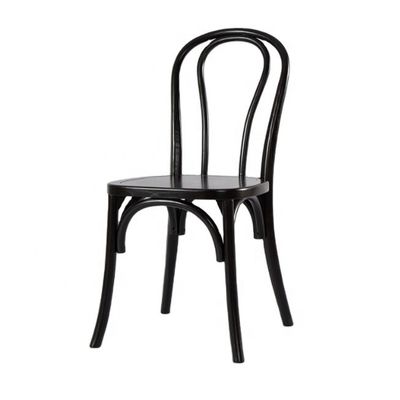 Chinees mahonie en rotan Materiaal Noordse huishoudelijke meubels Houten raam Banket Eetstoel met stapelbaar massief hout