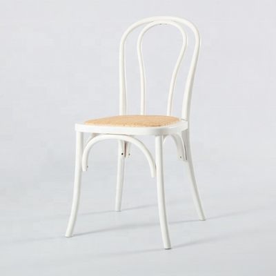 Chinees mahonie en rotan Materiaal Noordse huishoudelijke meubels Houten raam Banket Eetstoel met stapelbaar massief hout