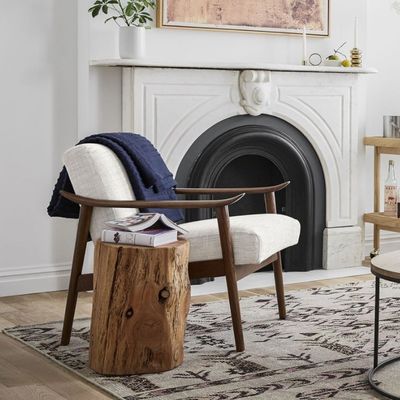 200 kg gewichtslimiet Hoogwaardig Modern Houten Leisure Arm Chair voor woonkamer Sofa Lounge in Bruin/Grijz/Geel/Zwart