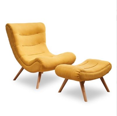 Moderne lounge stoelen voor eetkamer/woonkamer Solid Wood Stof slak stoel Lazy sofa