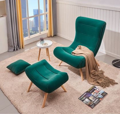 Moderne lounge stoelen voor eetkamer/woonkamer Solid Wood Stof slak stoel Lazy sofa