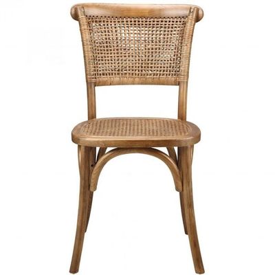 Hotelmeubelen Houten riet rug Rattan eetstoel voor bruiloft Banket receptie Zitplaatsen