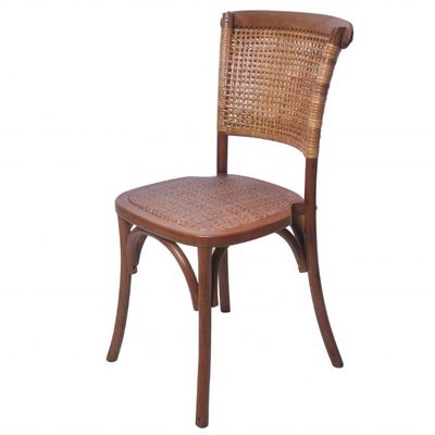 Hotelmeubelen Houten riet rug Rattan eetstoel voor bruiloft Banket receptie Zitplaatsen