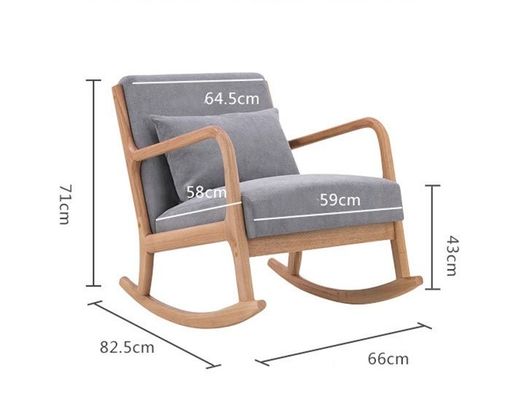 Woonkamer stoel Direct leveren Europese Noordse stijl Houten massief houten schommelstoel met specifieke inbegrepen