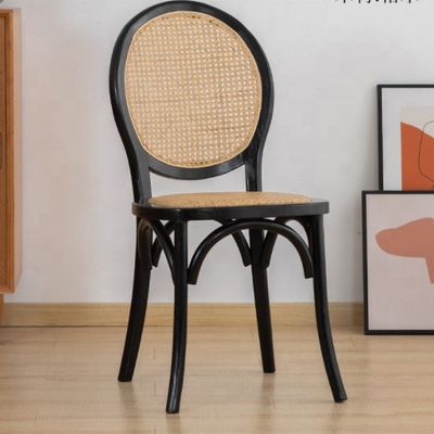 Antieke bruiloft receptie banket Franse evenement stoelen Vintage rotan stoel voor eetkamer