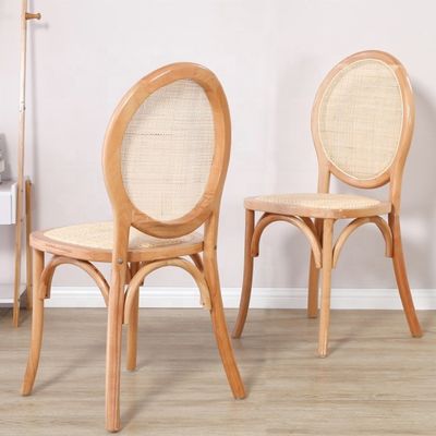 Antieke bruiloft receptie banket Franse evenement stoelen Vintage rotan stoel voor eetkamer