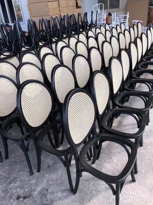 Antieke bruiloft receptie banket Franse evenement stoelen Vintage rotan stoel voor eetkamer