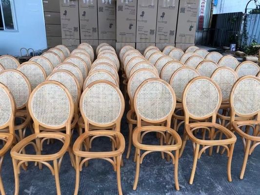 Antieke bruiloft receptie banket Franse evenement stoelen Vintage rotan stoel voor eetkamer