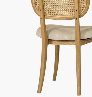 Vintage Rattan/Wicker Chair Solid Wood Eating Chair Armless Rattan Chair voor klantenbehoeften