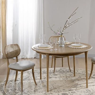 Vintage Rattan/Wicker Chair Solid Wood Eating Chair Armless Rattan Chair voor klantenbehoeften