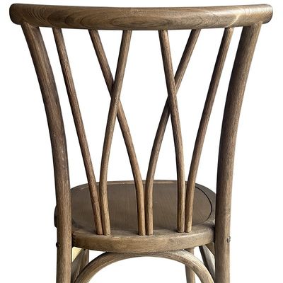 Antieke trouwfeest Vintage X Cross Back Stapelbare houten stoel met rotan schuim stoel