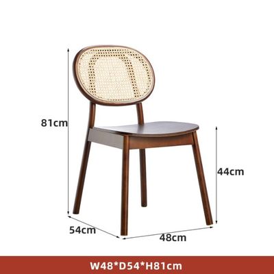 Moderne stijl As en Rattan Materiaal Rattan Eetstoel voor eetkamer