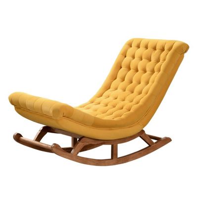 Rocking Chair van massief hout in Europese stijl met gepoleerde bank stoel W60*D106*H76cm