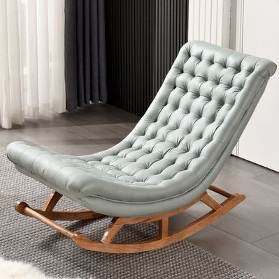 Rocking Chair van massief hout in Europese stijl met gepoleerde bank stoel W60*D106*H76cm