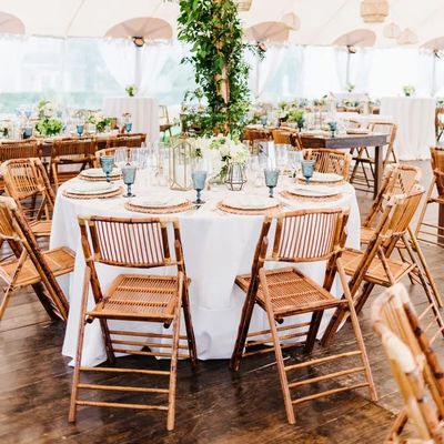 Moderne ontwerp stijl Hout rustiek bamboe vouwbare buitenstaander eetstoel voor evenement feest meubels bruiloft