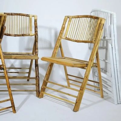 Moderne ontwerp stijl Hout rustiek bamboe vouwbare buitenstaander eetstoel voor evenement feest meubels bruiloft