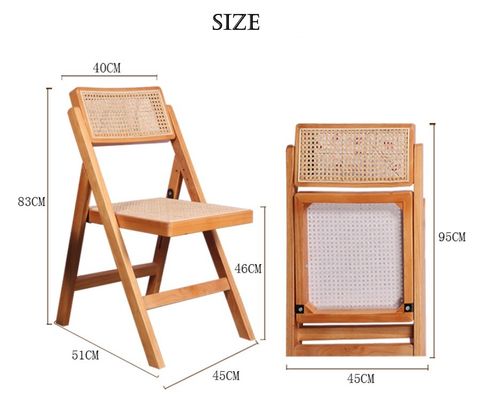 Houten eetkamermeubilair Duurzame opvouwbare stoelen voor restaurants en evenementen