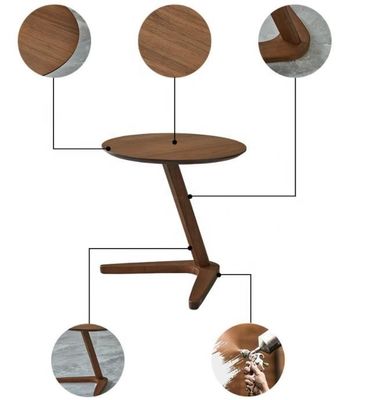 NO Opvouwbare moderne Nordic Leisure Massivhouten salontafel voor moderne woonkamer