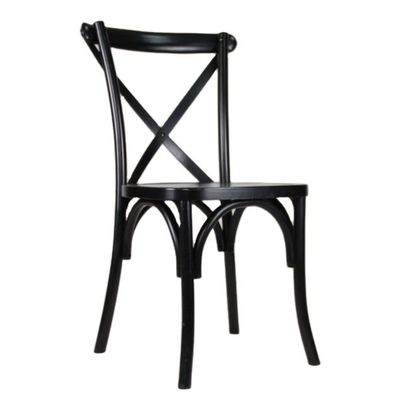 Antieke design stijl D50*W42*H88CM Stapelbare houten X-kruis rugzak Stoelen voor restaurant eten en Morden meubels