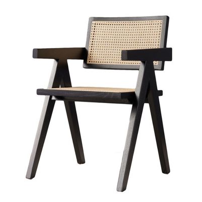 Custom massief hout armsteun rotsen stoel voor binnen klassieke eetkamermeubelen in restaurants