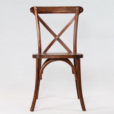 Antieke design stijl D50*W42*H88CM Stapelbare houten X-kruis rugzak Stoelen voor restaurant eten en Morden meubels