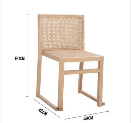 Eetkamermeubilair Echt rattan Eetstoel van massief hout voor stapelbare en Nordic Leisure