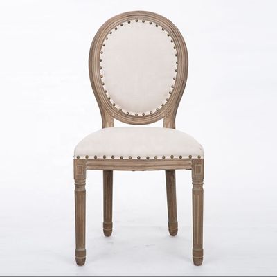 Antieke design Europa Vantage Indoor Solid Wood Round Cane Rattan Back Eetstoel voor traditionele stijl in Europa