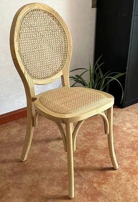 Algemeen Huishoudelijk meubilair Frans Vintage-stijl Houten eetstoelen Stoffen Huwelijksstoelen voor hotel